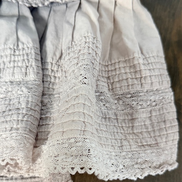 LoveShackFancy Washed Grey Ruffled Mini Skirt - Picture 4 of 5